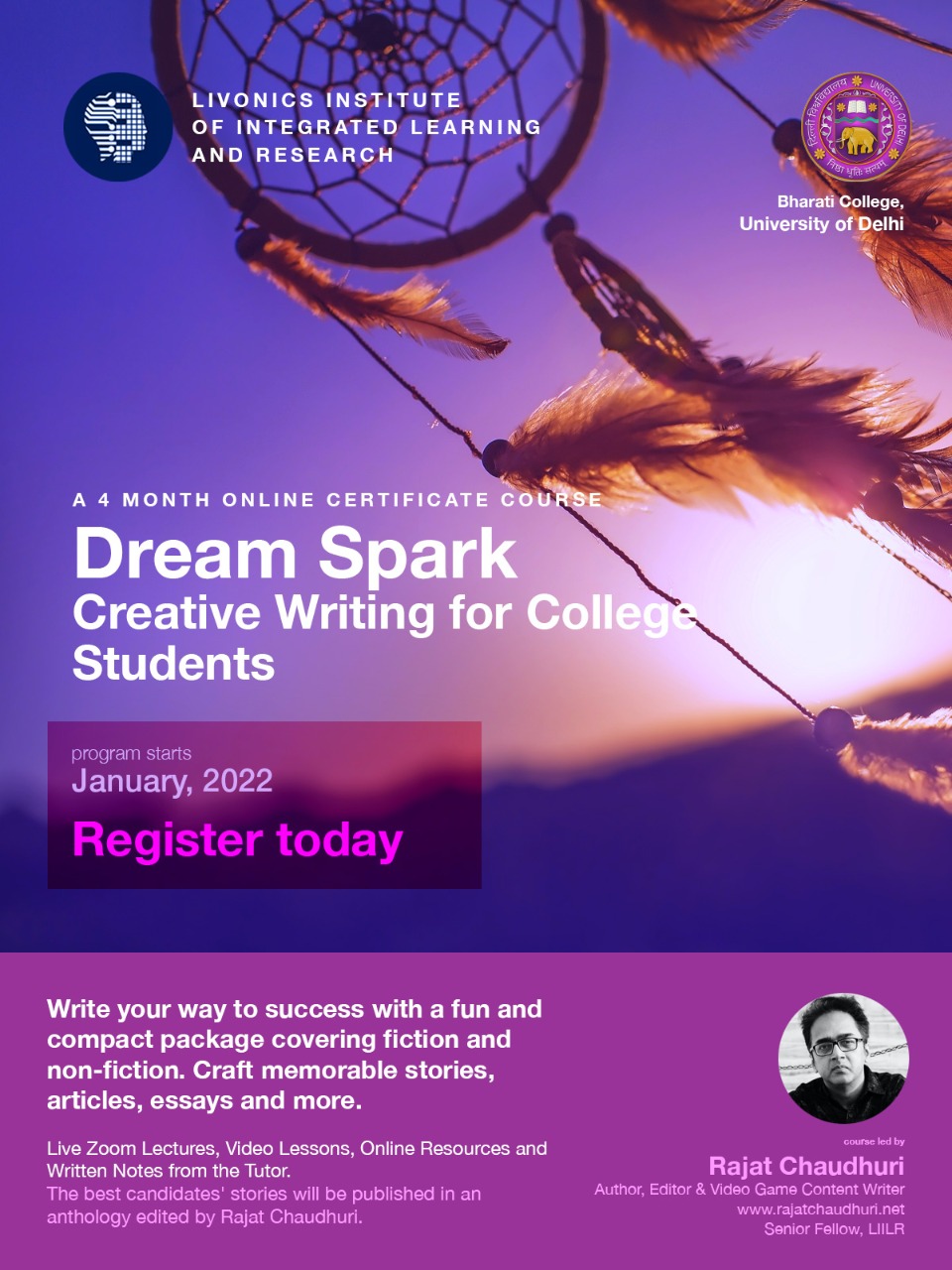 creative writing courses delhi university